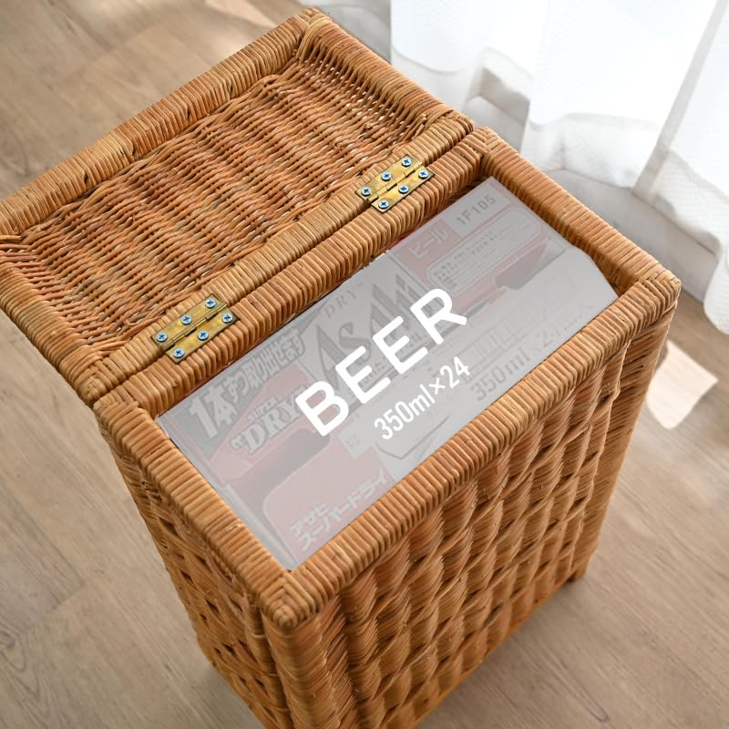 Amazon.co.jp: KAGLAB アジアン家具 ビールストッカー 収納 バスケット