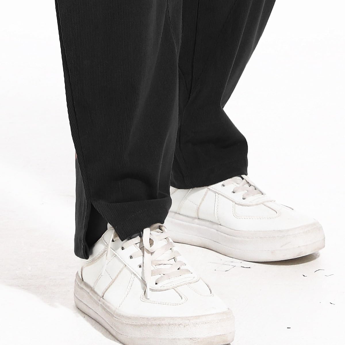 perdontoo Men's Casual Baggy Corduroy Pants Stylish Comfortable Elastic Waist Drawstring Trousers - Image 5