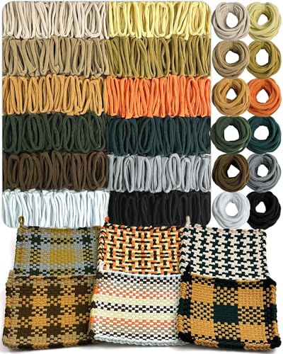 UCDRMA Loom Loops Refill for 10in Pro Size Potholder Weaving Loom Kit 600PCS in 12 Maillard Colors Weaving Loom Refill Loops to Make 11 Pro Potholders Stretchy Pot Holder Loop Nylon Craft Bands Set
