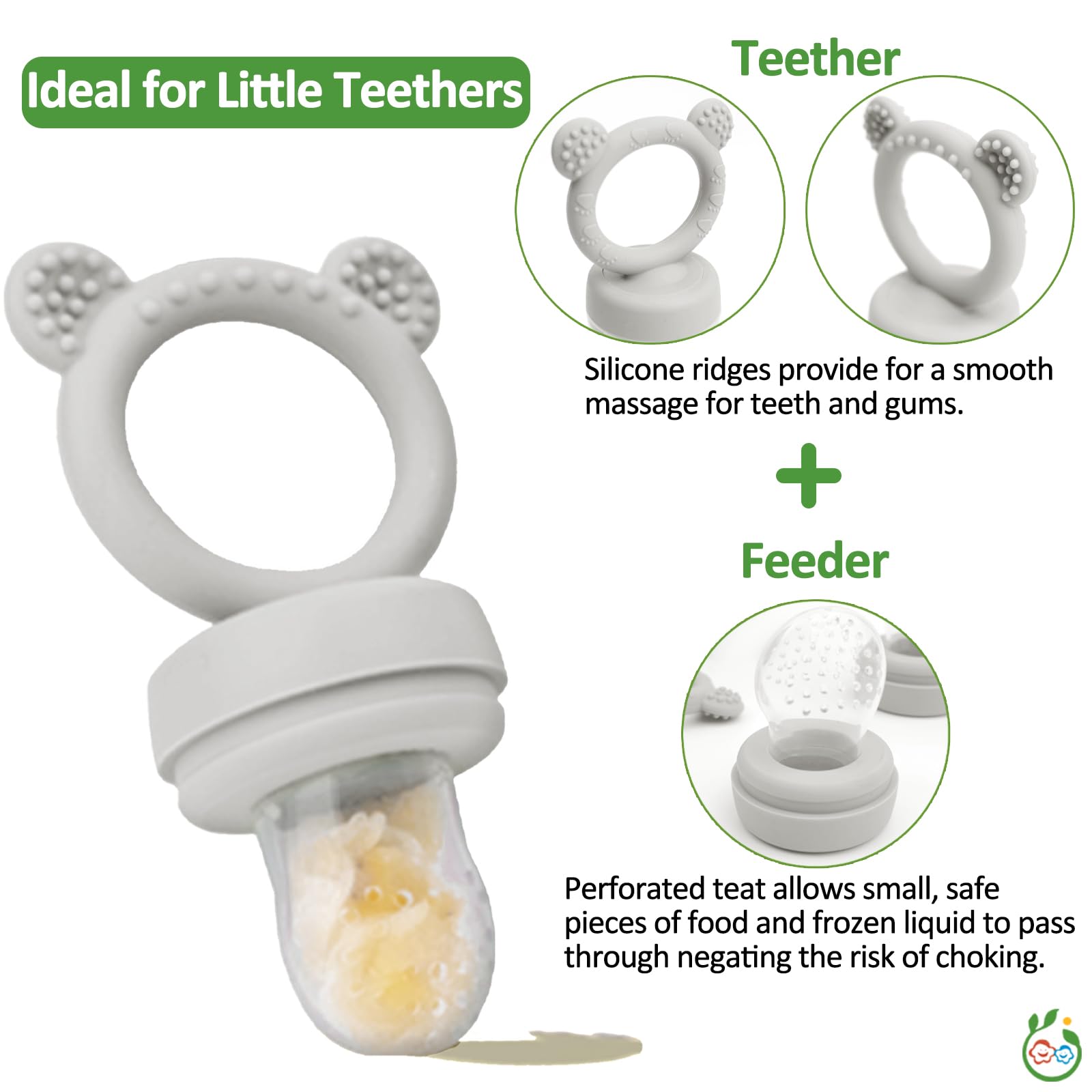 JEXFUN Frutta e mini congelatore per bambini, combinazione di vassoi per latte materno, silicone senza BPA, per un'alimentazione sicura dei bambini
