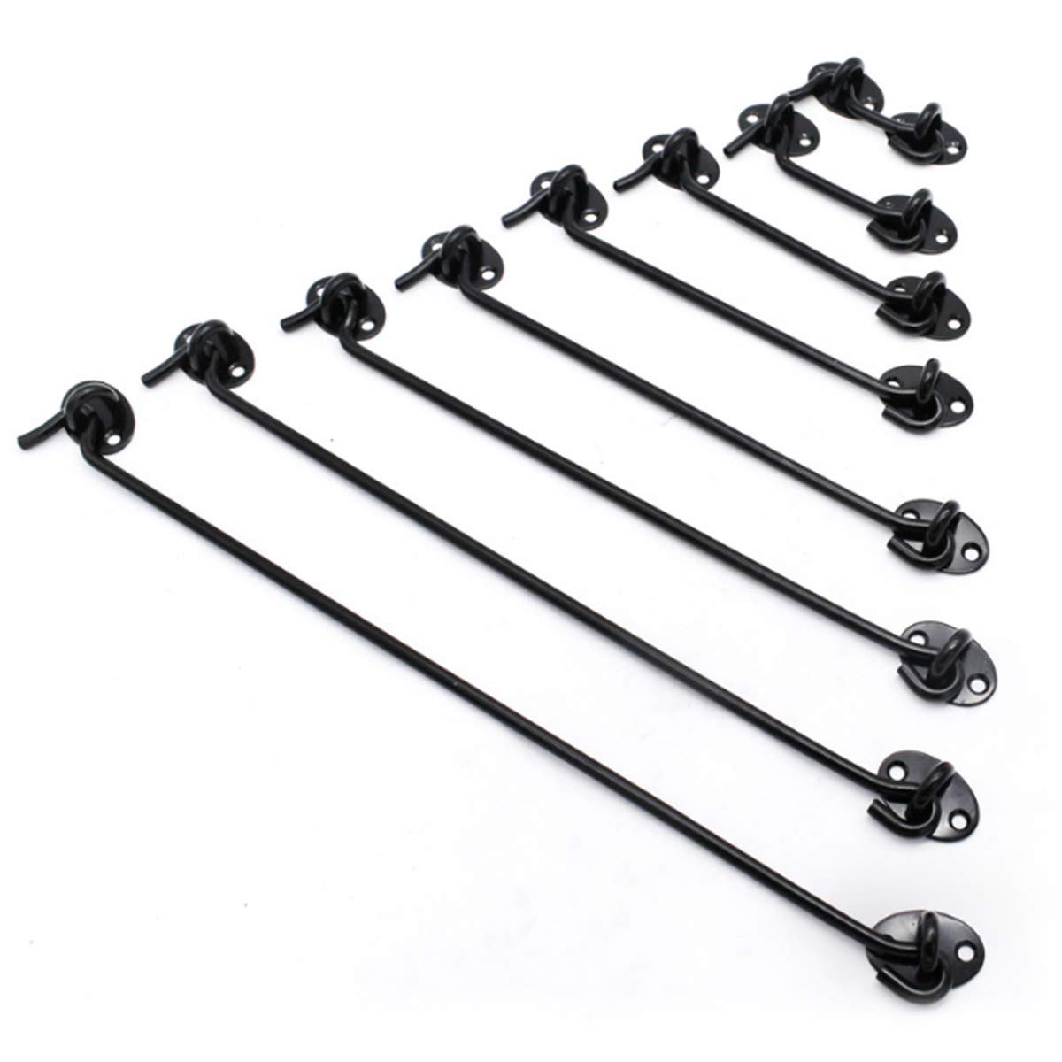 Verdikte RVS 12 Inch Cabine Haken Oogvergrendelingen, Geschikt voor Kasten Deuren Toiletten Garages Gates Dozen, Deursloten, Kennels Hekken Raamsloten, 2 Stks
