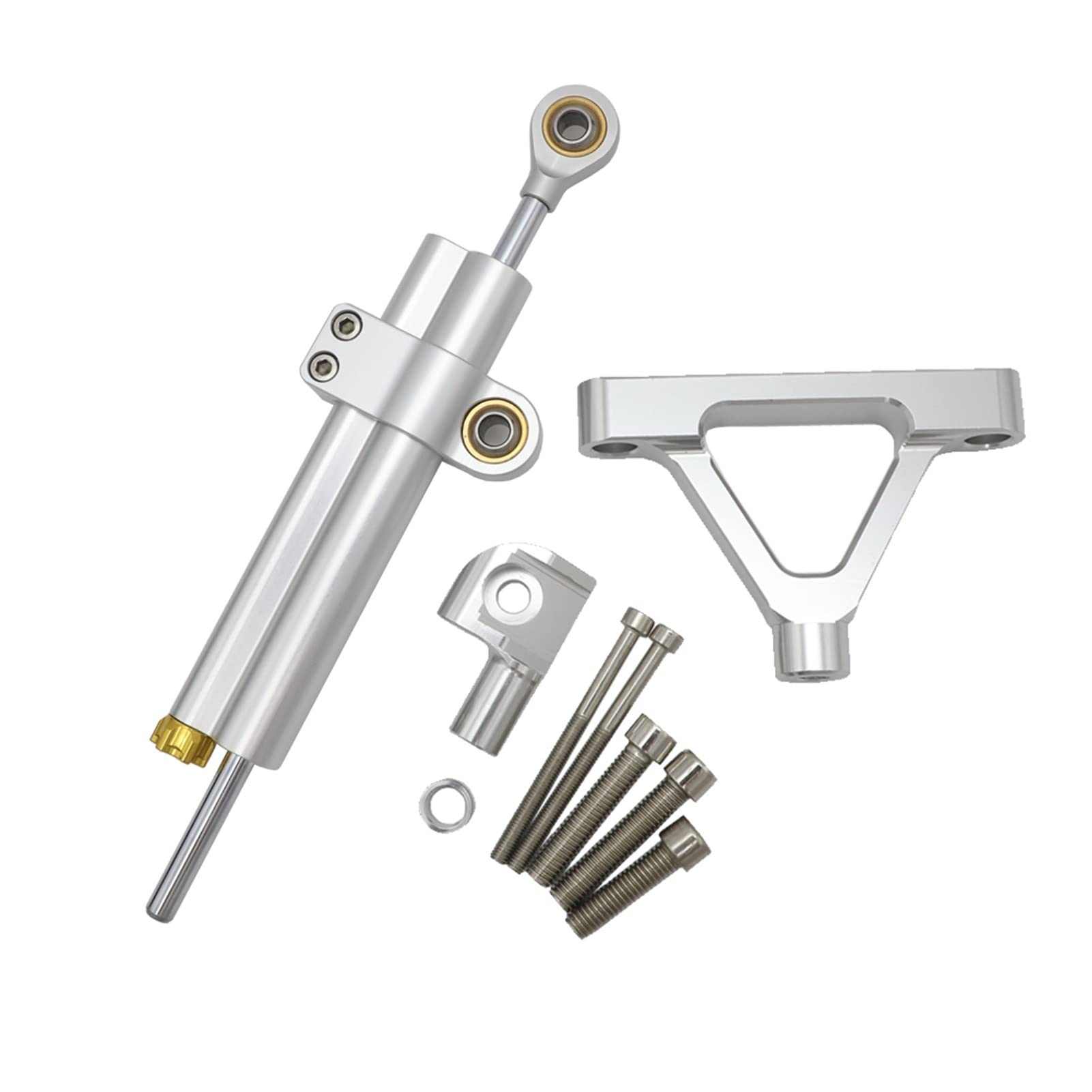 Kit De Montaje Para Amortiguador De Dirección Ajustable CNC – Compatible Con Kawasaki ZX6R 2007-2008, Aluminio Anodizado