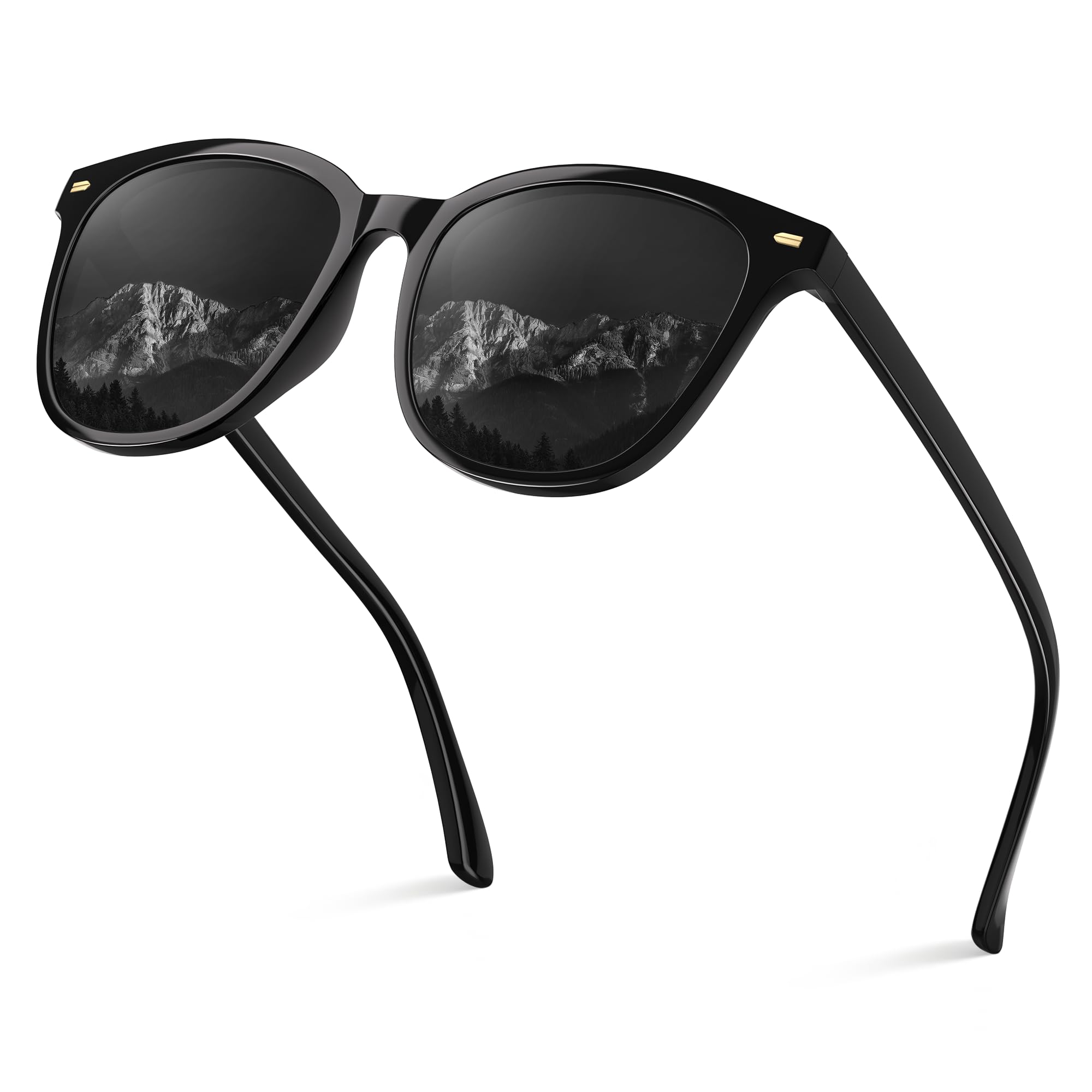 Sunglasses Womens Polarized Sunglasses for Women Men - Mirrored Trendy Shades with UV400 Protection