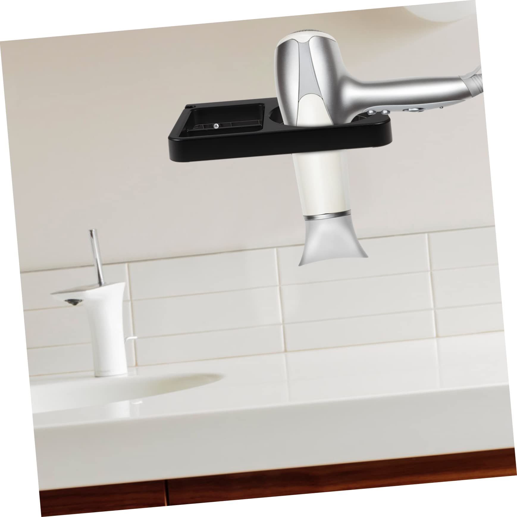 Alipis 3piezas Soporte De Secador De Pelo Montado Pared Organizador De Baño para Secadores Diseño Simple y Práctico Compatible La Mayoría De Secadores De Pelo