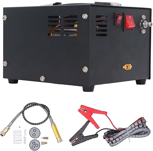 Compresor de aire portátil 4500psi 30MPa Bomba de compresor de alta presión de aceite y agua para pistola de aire, paintball, potencia por 110V/220V