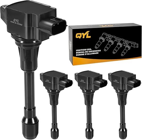 QYL Paquete de 4 bobinas de encendido compatibles con Altima Cube Sentra Rogue Select NV200 Pathfinder 1.8L 2.0L 2.5L Compatible con FX50 M56 QX60