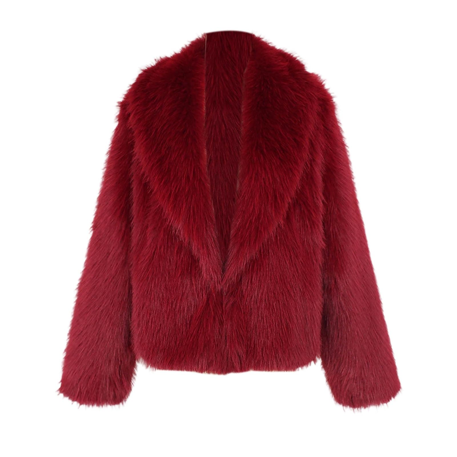 Chaqueta sintética de lujo, cárdigan de manga larga con abertura frontal, abrigo corto acogedor con forro polar para la moda de otoño e invierno.