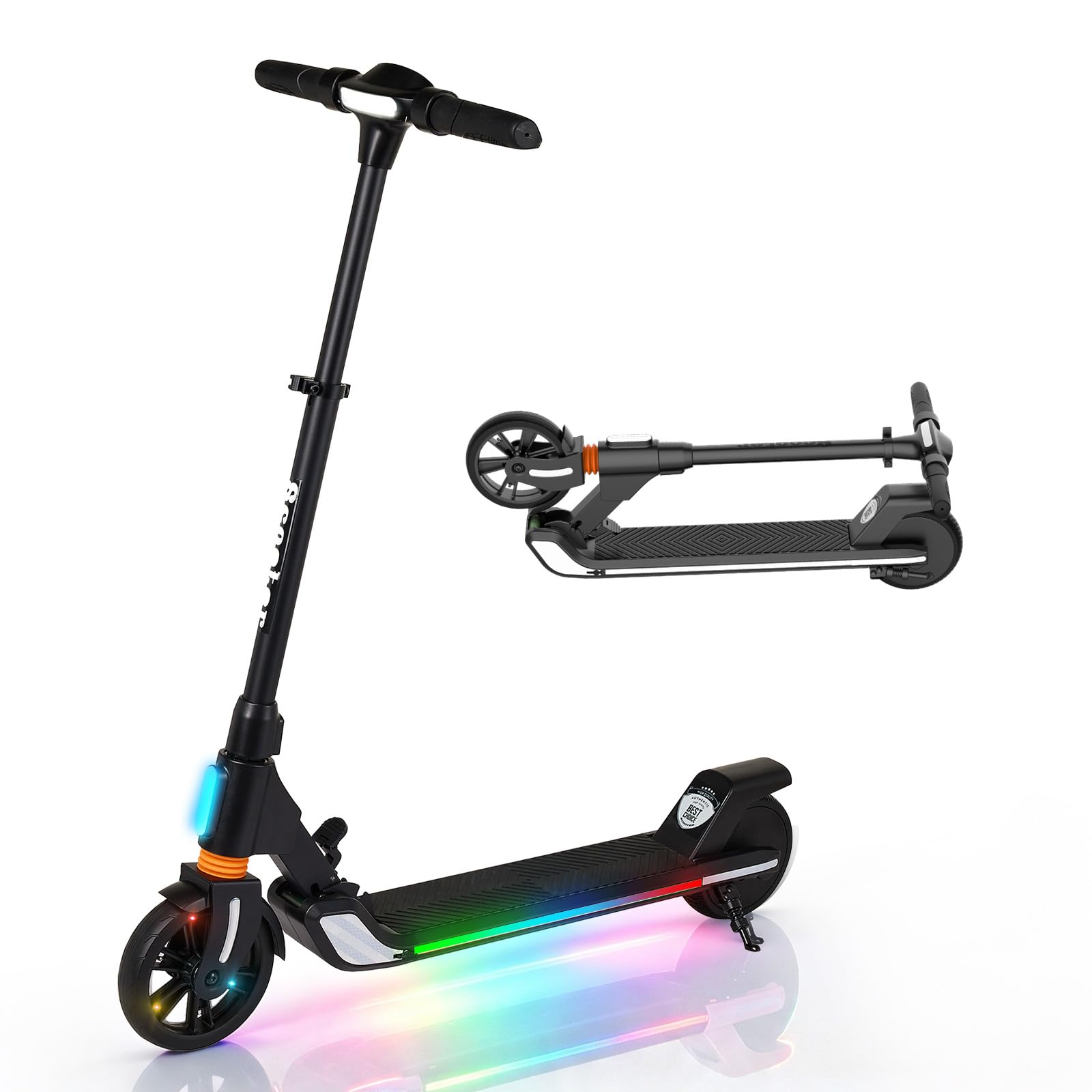 Trottinette Électrique pour Enfants, Moteur 200 W, 3 Vitesses 20 km/h, Batterie 25,2 V 5,2 Ah, Autonomie 8‑13 km, Écran LED, Charge 60 kg, Trottinette Pliable Adaptée Aux Adolescents