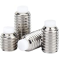Vista 1 de 5pcs M8x25mm 304 Acero Inoxidable Nylon Cabeza Buffer Tornillo Plástico Cabeza Émbolo POM Máquina Arroz Top Alambre Plástico Wave Bead