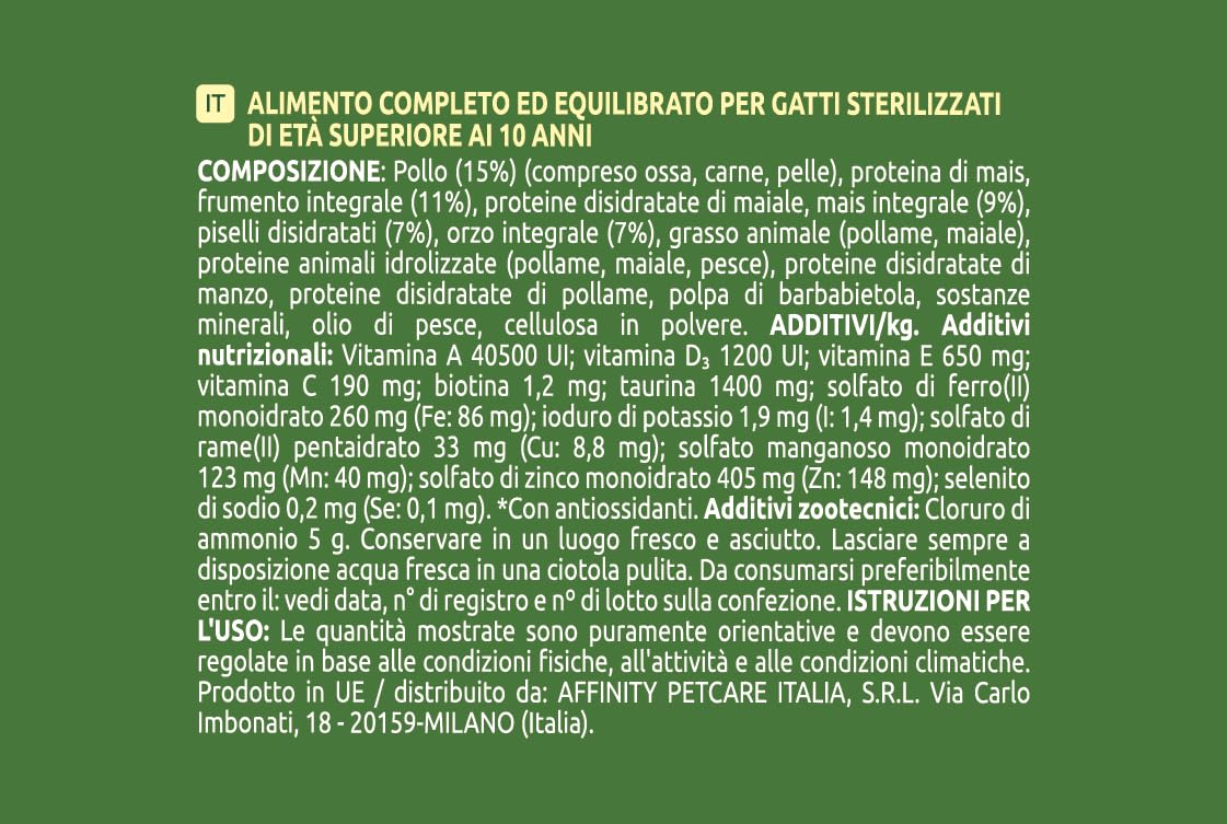 Ultima Cibo per gatti Sterilizzati Senior con Pollo - 10 kg