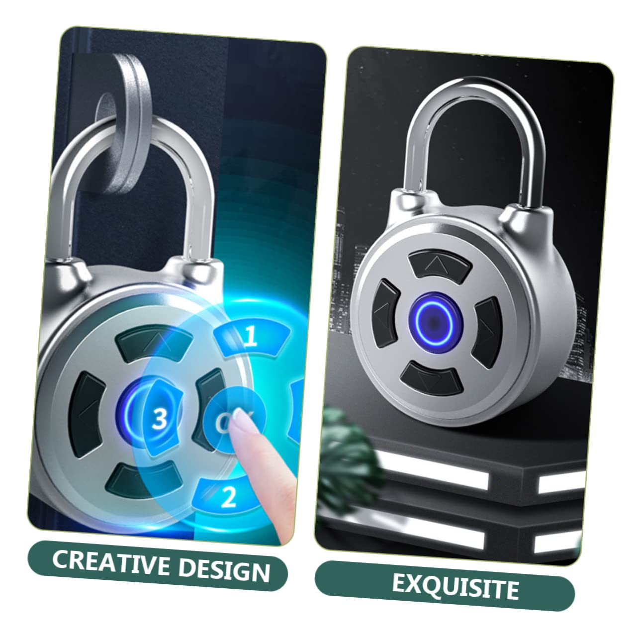 Veemoon Cadenas Intelligent sans Fil pour Casier de Gym Serrure Électronique à Déverrouillage Mobile Design Électrolytique Eau à Usure