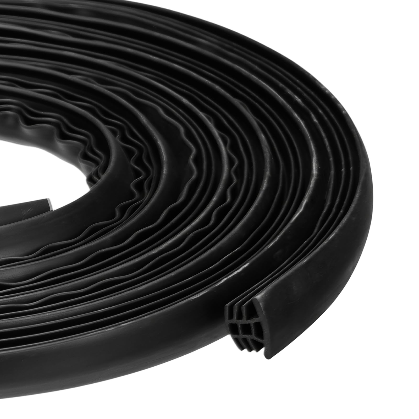 DTGN Flexible EPDM Rubber Strip (25 ft Lx1-1/8 W) Concrete Crack Repair | Gap Filler&Replacement,Weather and Aging Resistant Expansion Joint Filler,Black,for Driveways Sidewalks