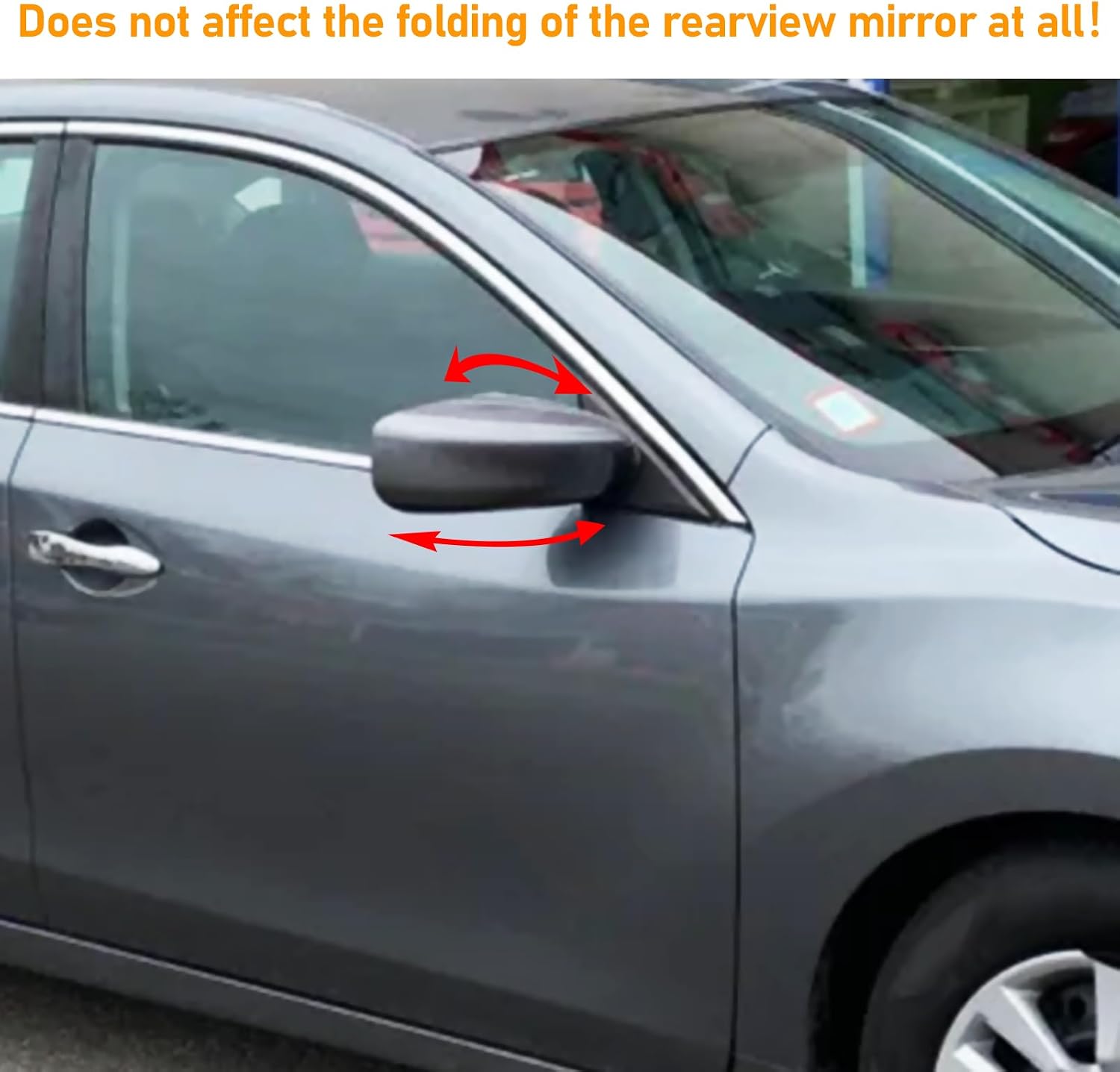 Moonlinks Compatible with Nissan Altima Mirror Cover Replacement 2013 2014 2015 2016 2017 2018, Gray Mirror Cap Trim Without Turn Signal Light for Right Passenger Side