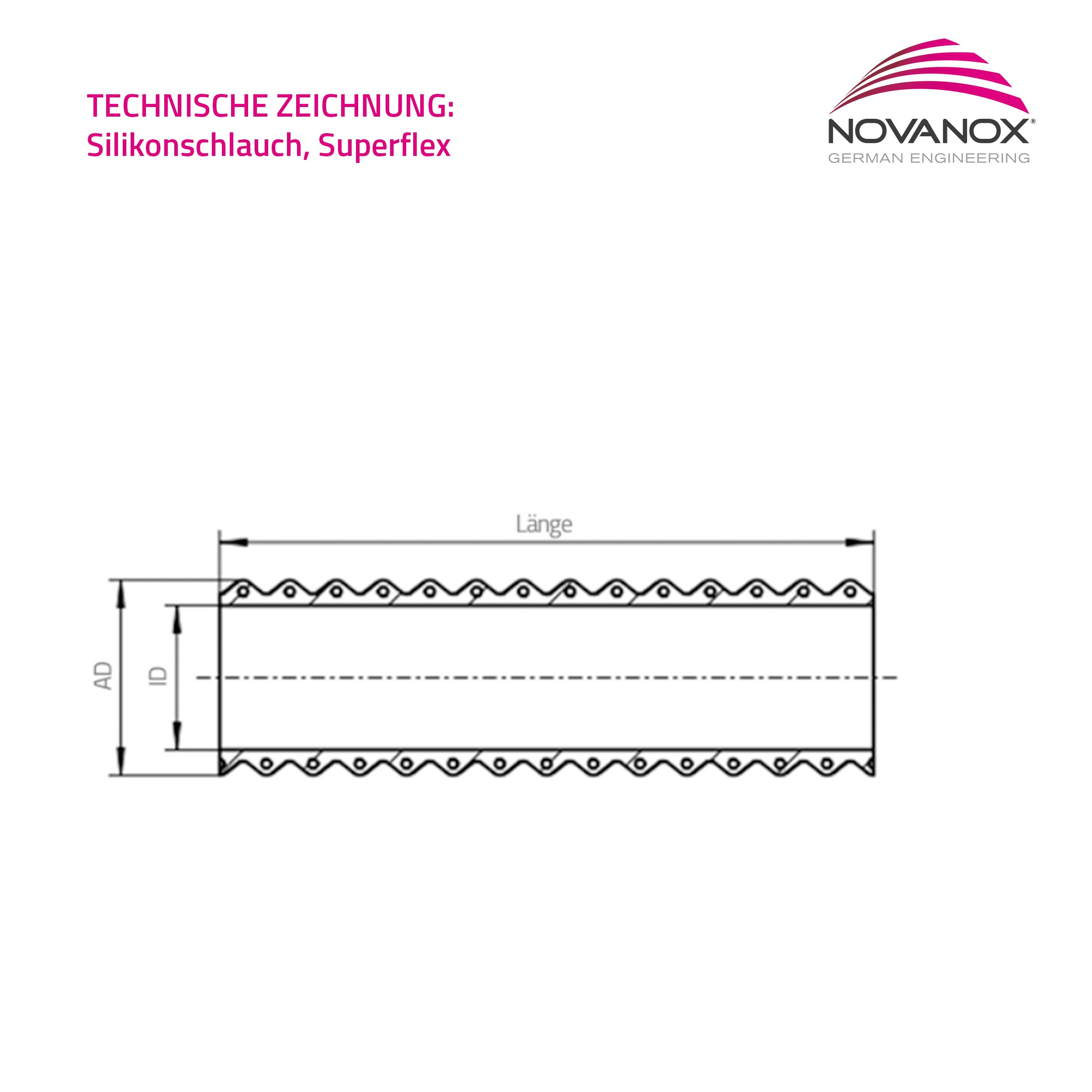 NovaNox® Superflex Tuyau en silicone Ø 13 mm à 54 mm Taille au choix, diamètre intérieur : Ø 13 mm, couleur : bleu
