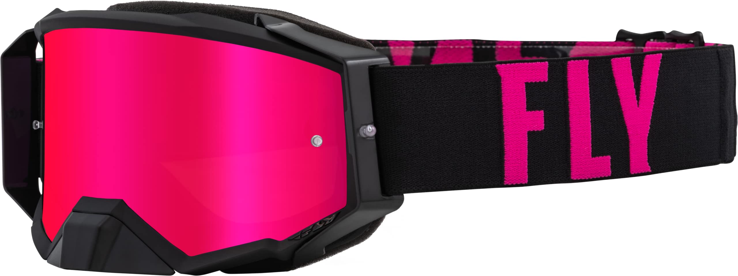 Fly Racing2023 Adult Zone Pro Goggles (Black/Pink W/Pink Mirror/Smoke Lens, Adult)