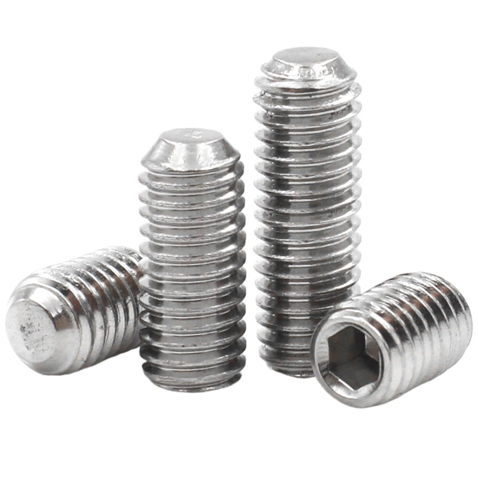 Tornillos de fijación hexagonales sin cabeza, 10 tornillos de fijación con punta de copa hexagonal de acero inoxidable 304, longitudes de M2-M16 de 20-40mm(35mm,M16 (10pcs))