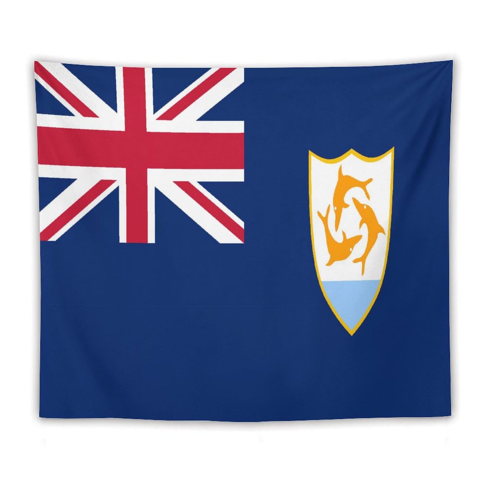 XingFox Anguilla Flag Tapestry Wall Hanging, National Flag Art Wall Decoration Tapestry, For Bedroom Living Room Dorm Home Decoration, 50"x60"