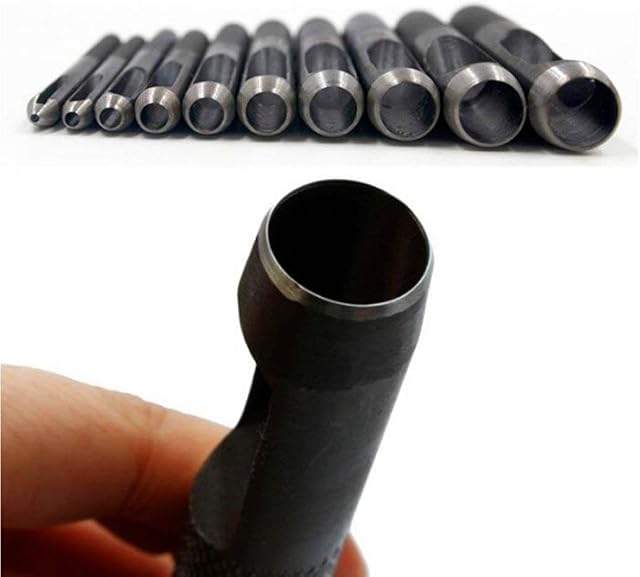 Round Hollow Hole Punch Cutter 4mm Leather Craft Cutter Tool for Leather Wood Fabric Vinyl Plastic Belts Canva Crafts 4mm - 4pcs