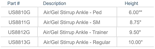 Miniatura 2 de United Ortho US8812G - Tobillera con estribo de airegel, talla M, color negro