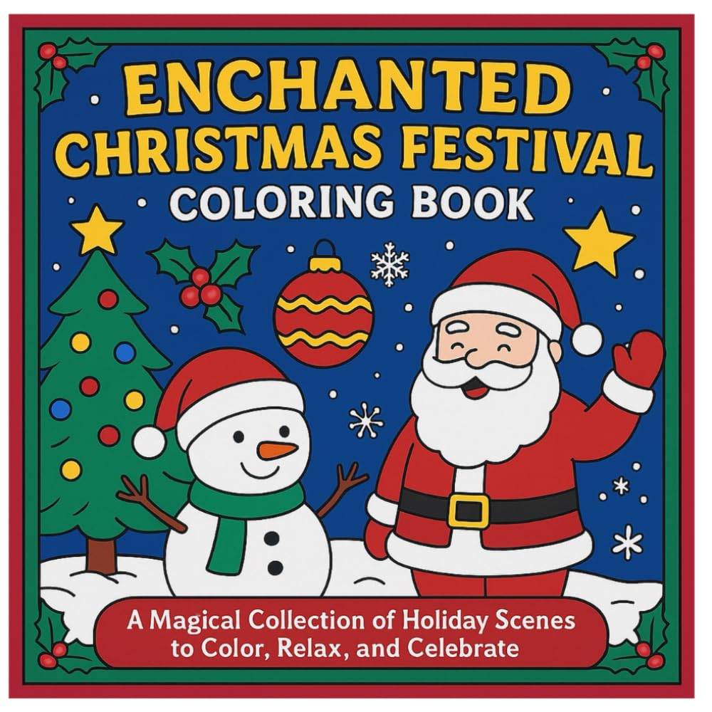 Enchanted Christmas Festival Coloring Book: A Magical Collection Of Holiday Scenes To Color, Relax, And Celebrate