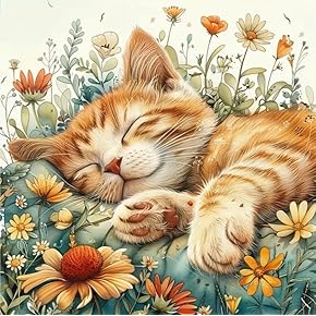 ダイヤモンドペインティングキット 猫と花の風景 90㎝×65cm DAC ダイヤモンドペインティングキット 猫と花の風景 90㎝×65cm DAC