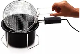 Fritadeira Elétrica 220V Com Óleo Tacho Esmaltado 1,5 Litro