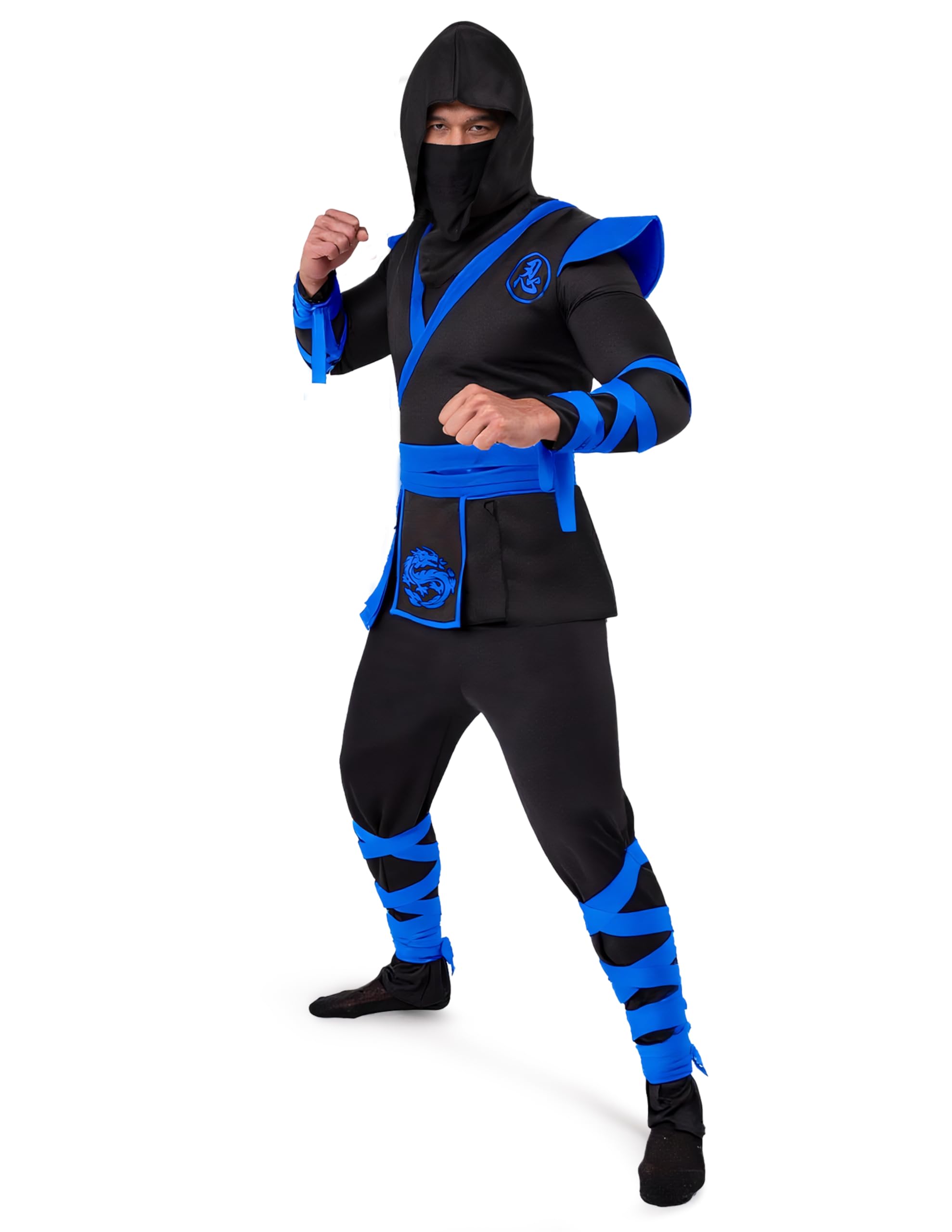 Spooktacular Creations Męski kostium ninja, kostium na Halloween, dla dorosłych, ninja na Halloween, imprezę cosplay