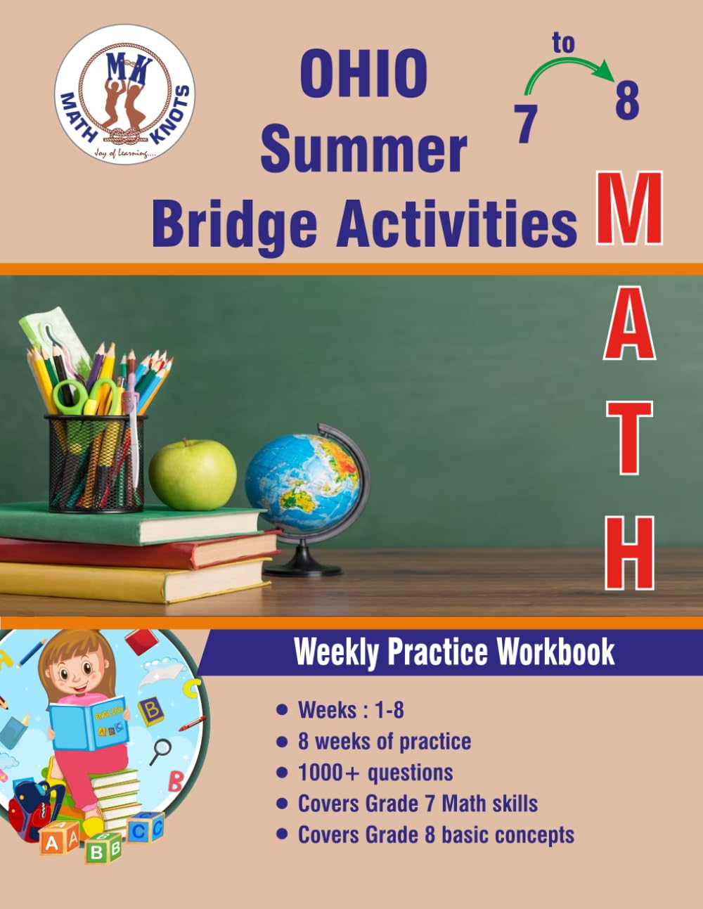 GRADES 7 to 8 : OHIO Summer Math Bridge Activities (OHIO State (OST) by Math-Knots)