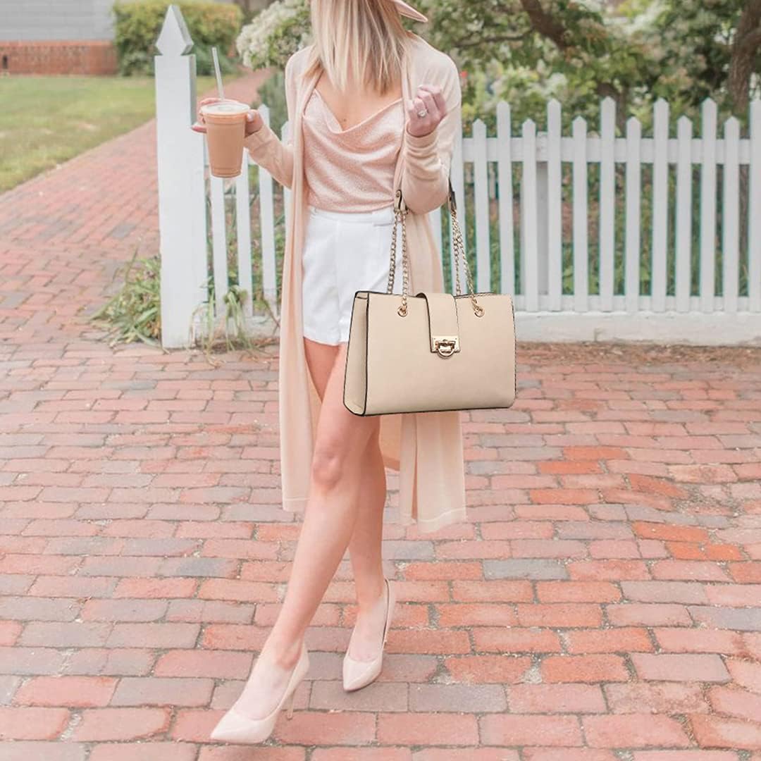 Dasein Leather Handbag Tote Hobo Bag for Women Shoulder Purse Top Handle Satchel Bag with Matching Clutch - Image 2