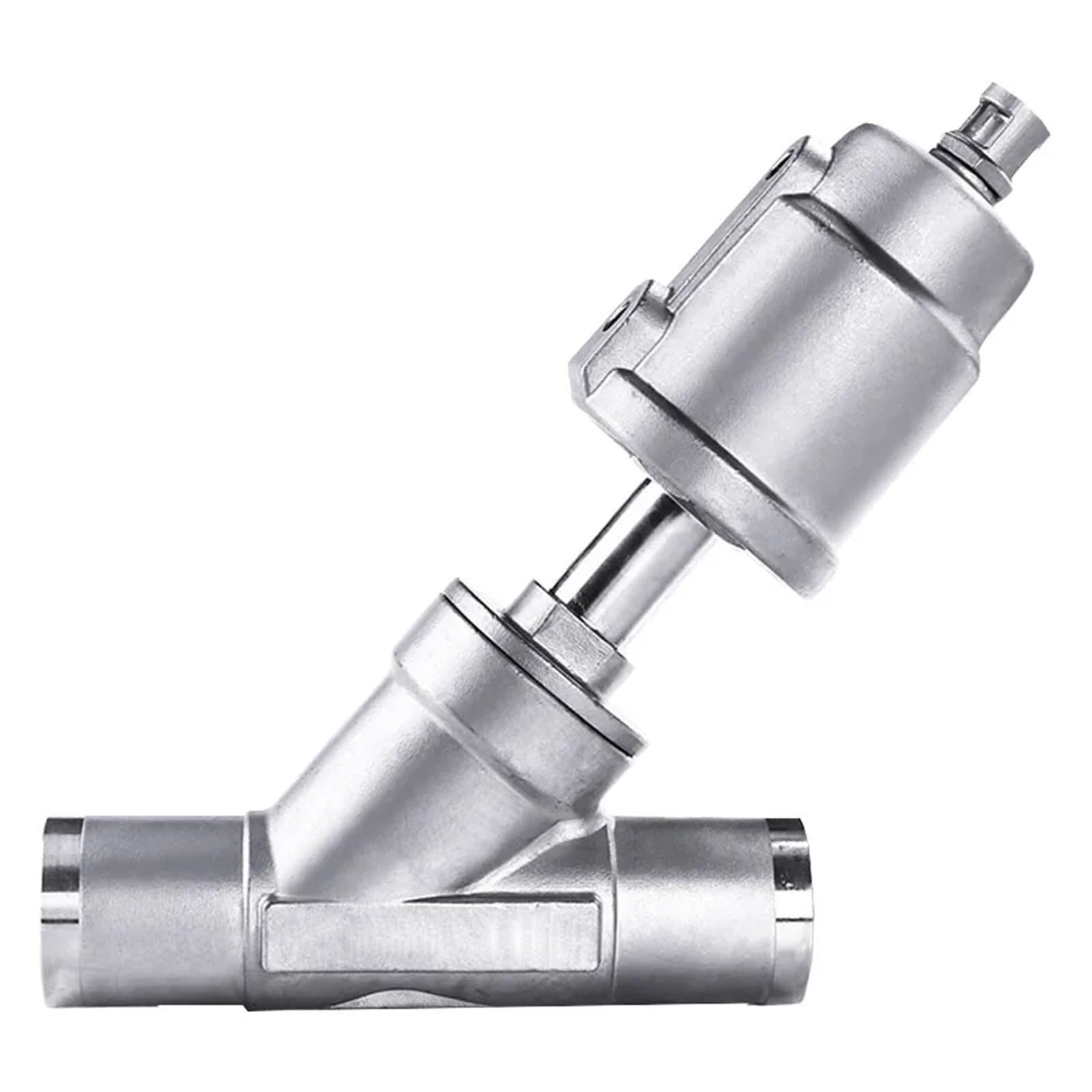 HDPHCRIUN DN50 Stainless Steel Pneumatic Welding Angle Seat Valve Normally Closed Steels Actuator(OPEN-SINGLE ACTING)