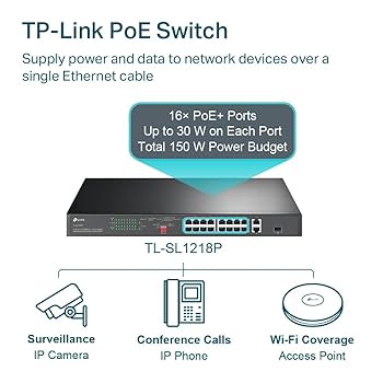 TP-Link TL-SL1218P 16ポート ラックマウントスイッチ TL-SL1218P | 16ポート 10/100Mbps＋2ポート ギガビット ラック