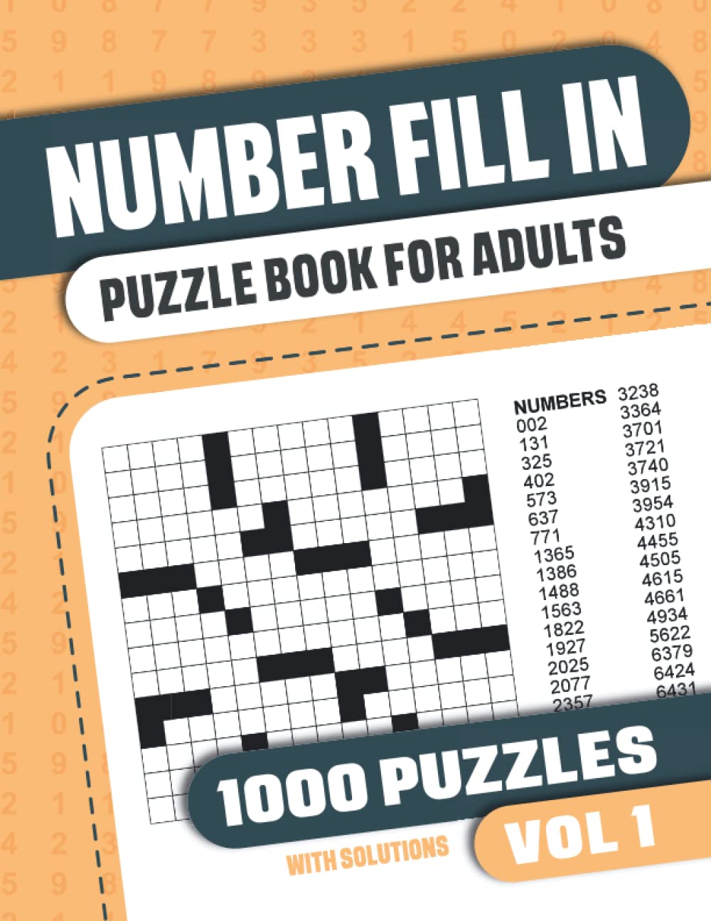 Number Fill In Puzzle Book for Adults: Fill in Puzzle Book with 1000 Puzzles for Adults and Seniors - Vol 1