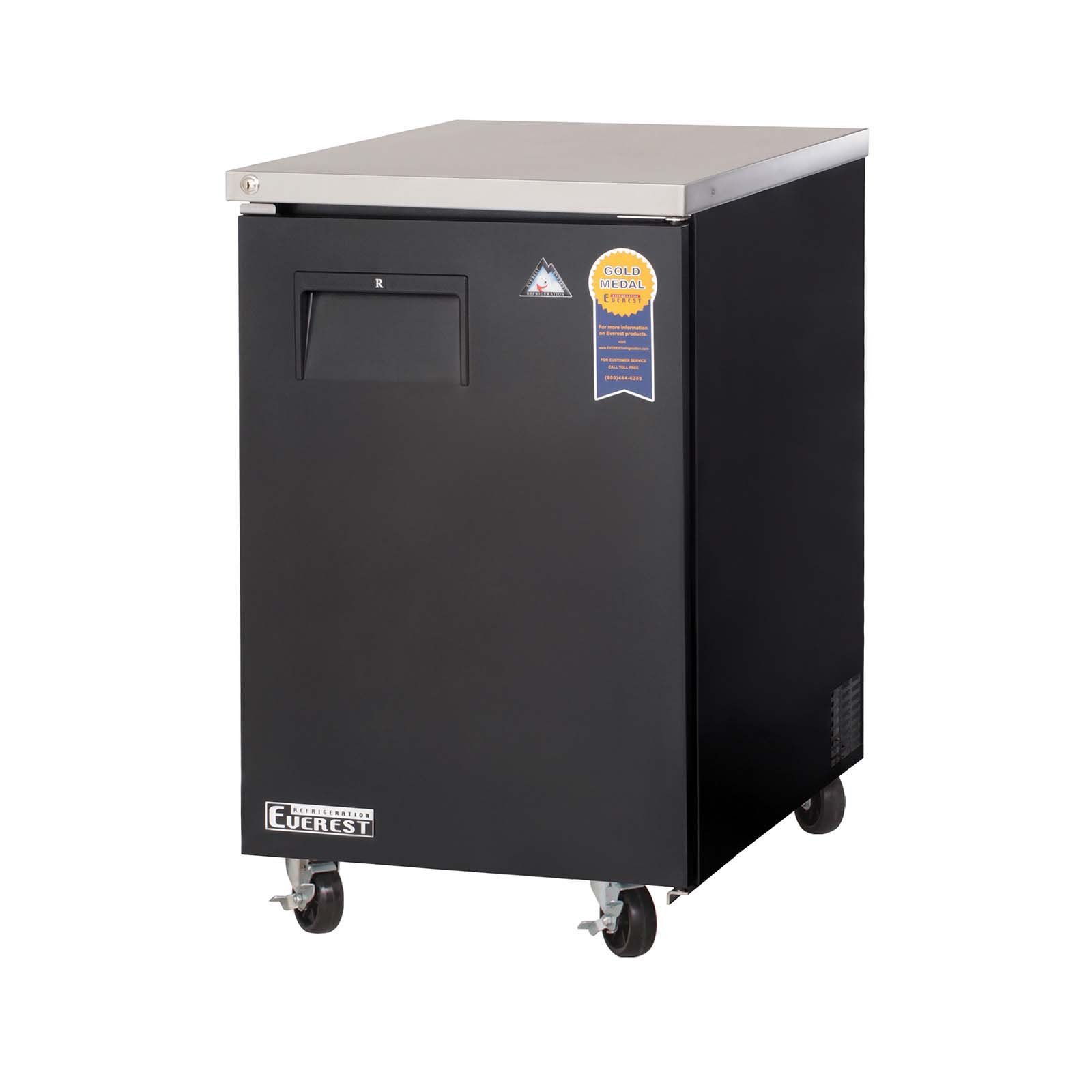 Everest Refrigeration EBB23 Back Bar Cooler Cabinet 1 Solid Door, 115v, NSF - 8 cu. ft.