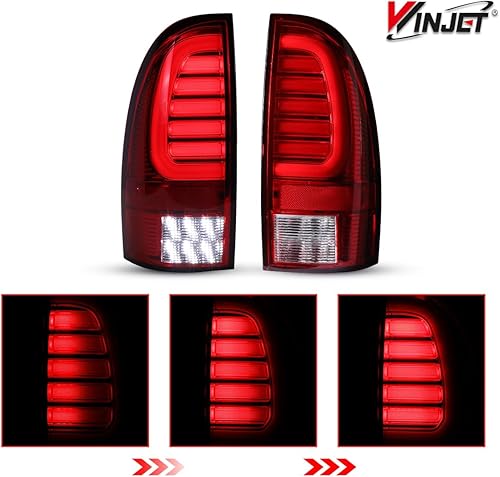 Miniatura 3 de Winjet Conjunto de luz trasera LED completa para Toyota Tacoma 2005 2006 2007 2008 2009 2010 2011 2012 2013 2014 2015, repuesto de luz trasera