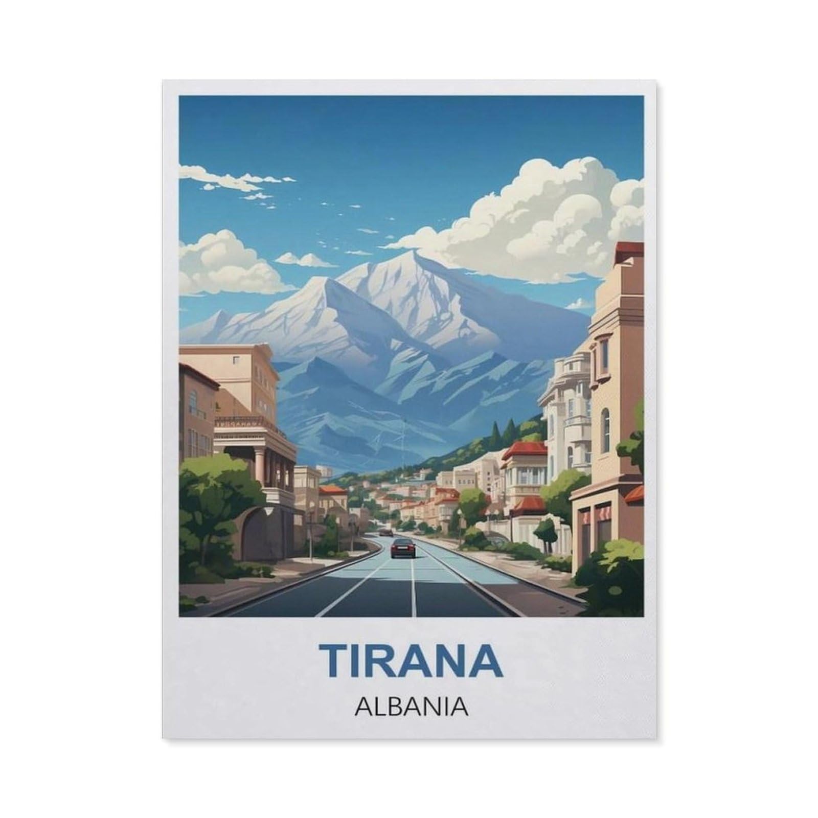 BEAYODKP 5D DIY Diamond Painting kit，Tirana Albania（30x40cm）