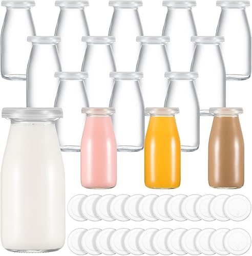 Zubebe Paquete de 12 mini tarros de vidrio de 3 onzas con 24 tapas, tarros pequeños versátiles para recuerdos de boda, manualidades, especias, velas