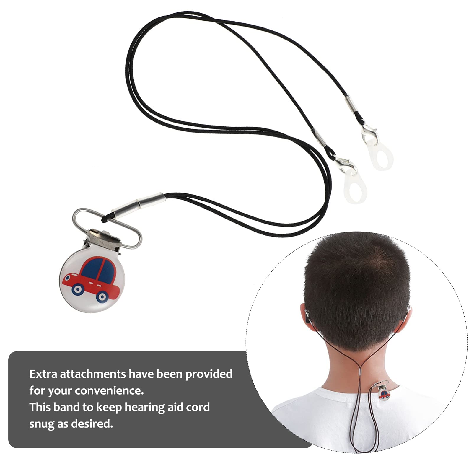 Clip Appareil Auditif 3 Pièces Anti-perte De Corde Cordon De Serrage Résonnent Accessoires Sangle Accessoires D'implant Cochléaire Bandes De D'oreille Acier Inoxydable Etc...