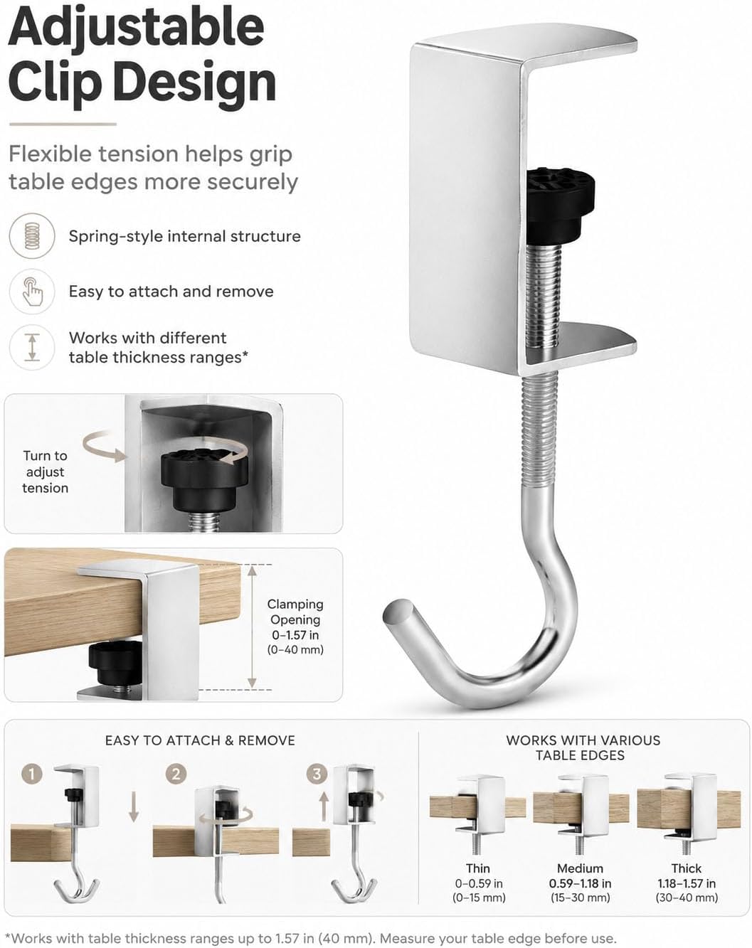 12 Pack Adjustable Metal Tablecloth Clips for Outdoor Tables image 4