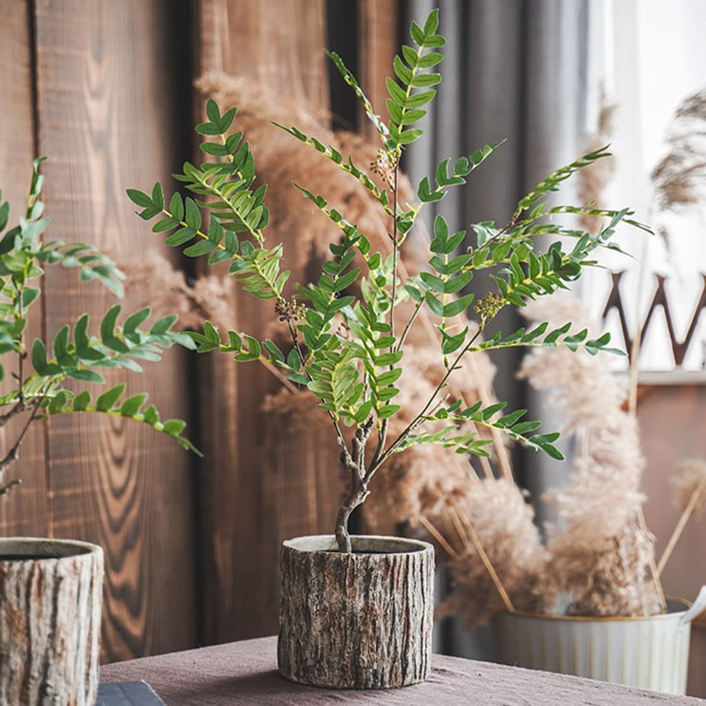 RELAX4LIFE Piante Finte da Interno 100 cm, Albero di Croton Artificiale, Pianta Finta Realistica con Tronco Naturale in Legno, Decorazione Domestica