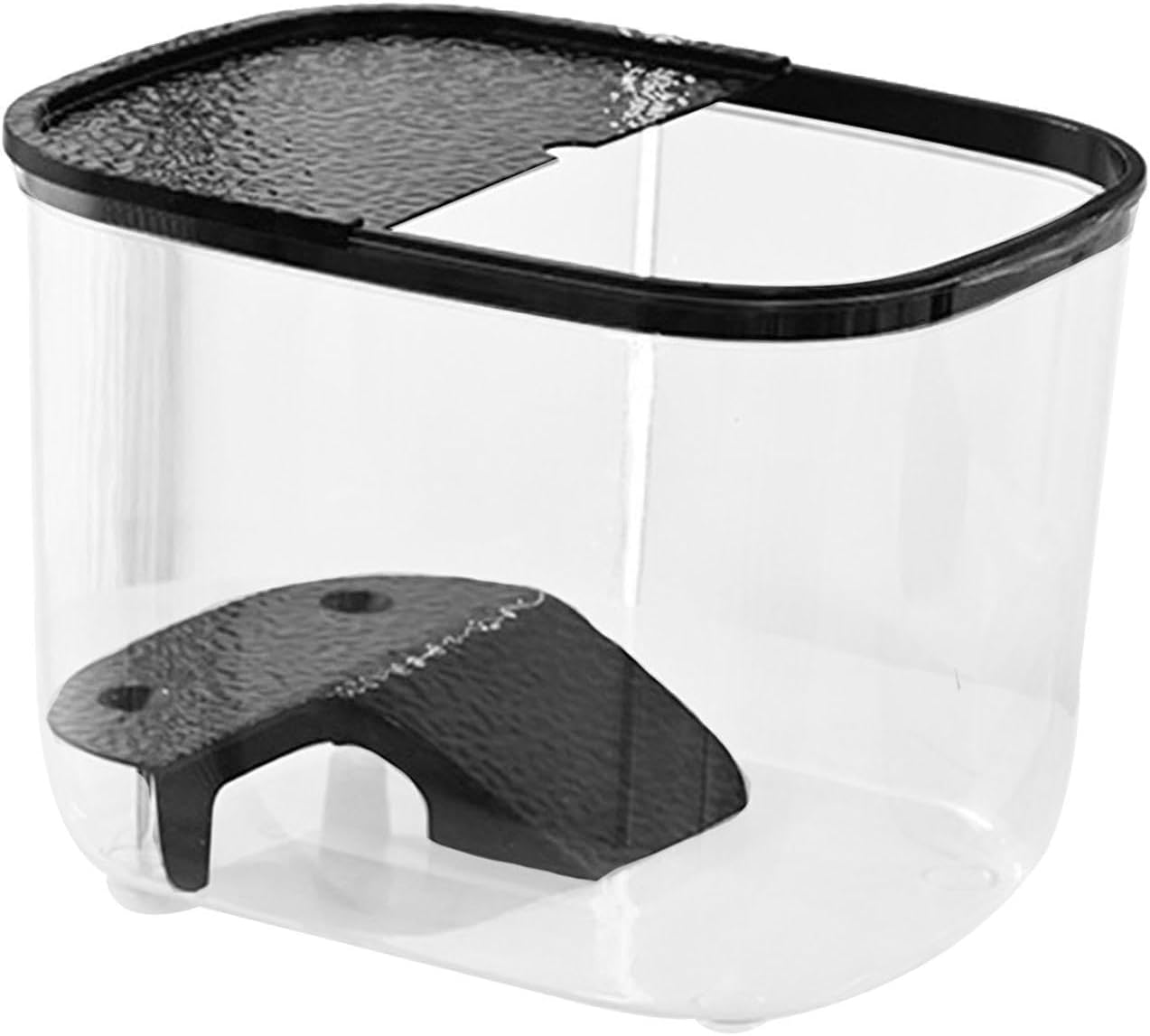 Basking Platform Resting Terrace Versatile Aquarium Animal Sink Wharf Clear Climbing Shelf Ramp for Salamanders M Black(L Black)