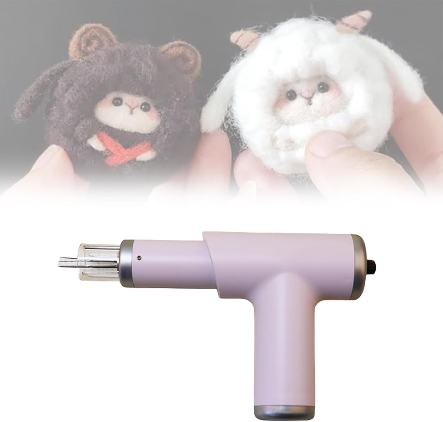 Electric Wool Felting Tool, Wool Felt Craft Kit for Adults, Craft Wool Felt DIY Stitch, Handheld Electric Poking Needle, Built-in Speed Regulator, for DIY Craft Make Felt Animals