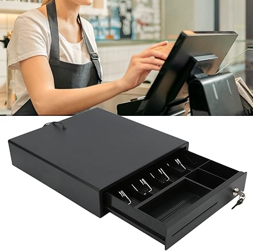 Miniatura 2 de Cash Register Drawer 3, Cash Register Box with 2 Keys, Easy to Use and Reasonable Layout for Supermarket Commerce
