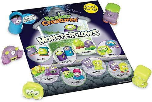 Miniatura 2 de Learning Resources Beaker Creatures Monsterglow - Paquete de 5 unidades, a partir de 5 años de exploración científica, limo para niños, juguetes