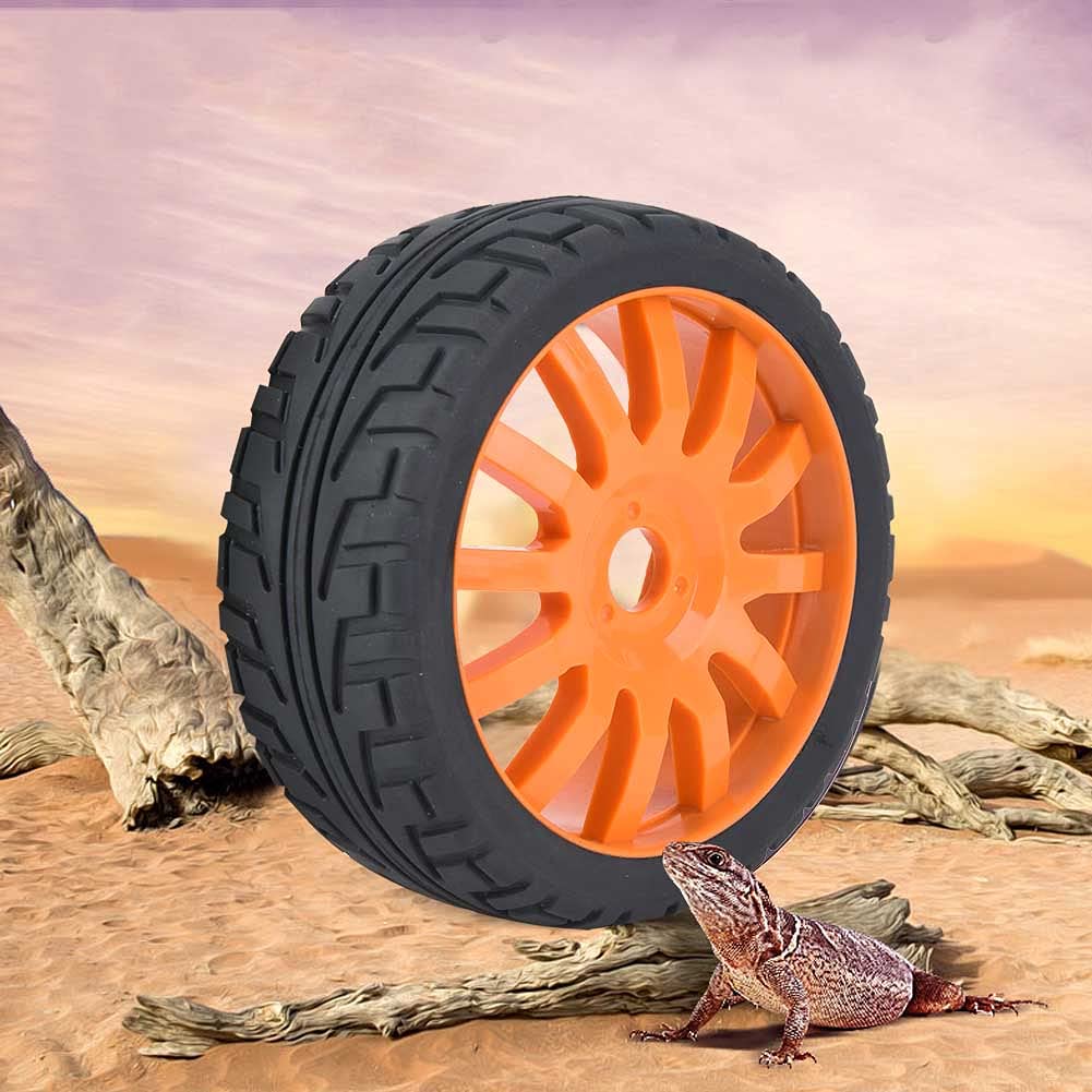 Pneus RC, 17Mm Hex RC et Pneus Pneus de Voiture RC 2 Pièces 1/8 Pneus RC Mise à Niveau Pneus de Moyeu de Jante de Roue Pneus en Caoutchouc pour 1/8 sur Route Accessoire de (Orange)