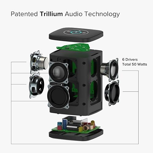 Miniatura 5 de RIVA Altavoz inteligente de alta fidelidad Bluetooth con WiFi de concierto mejorado con Alexa integrado, 6 controladores, 50W, sistema de música