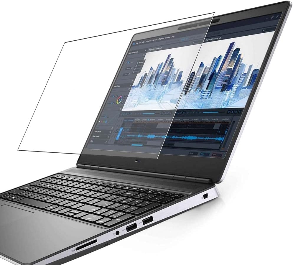 Tempered Glass Screen Protector Film, compatible with Dell Precision 7000 7560 15.6" Laptop (Active Area Cover Only) Protective Protectors Guard (Not Case new version