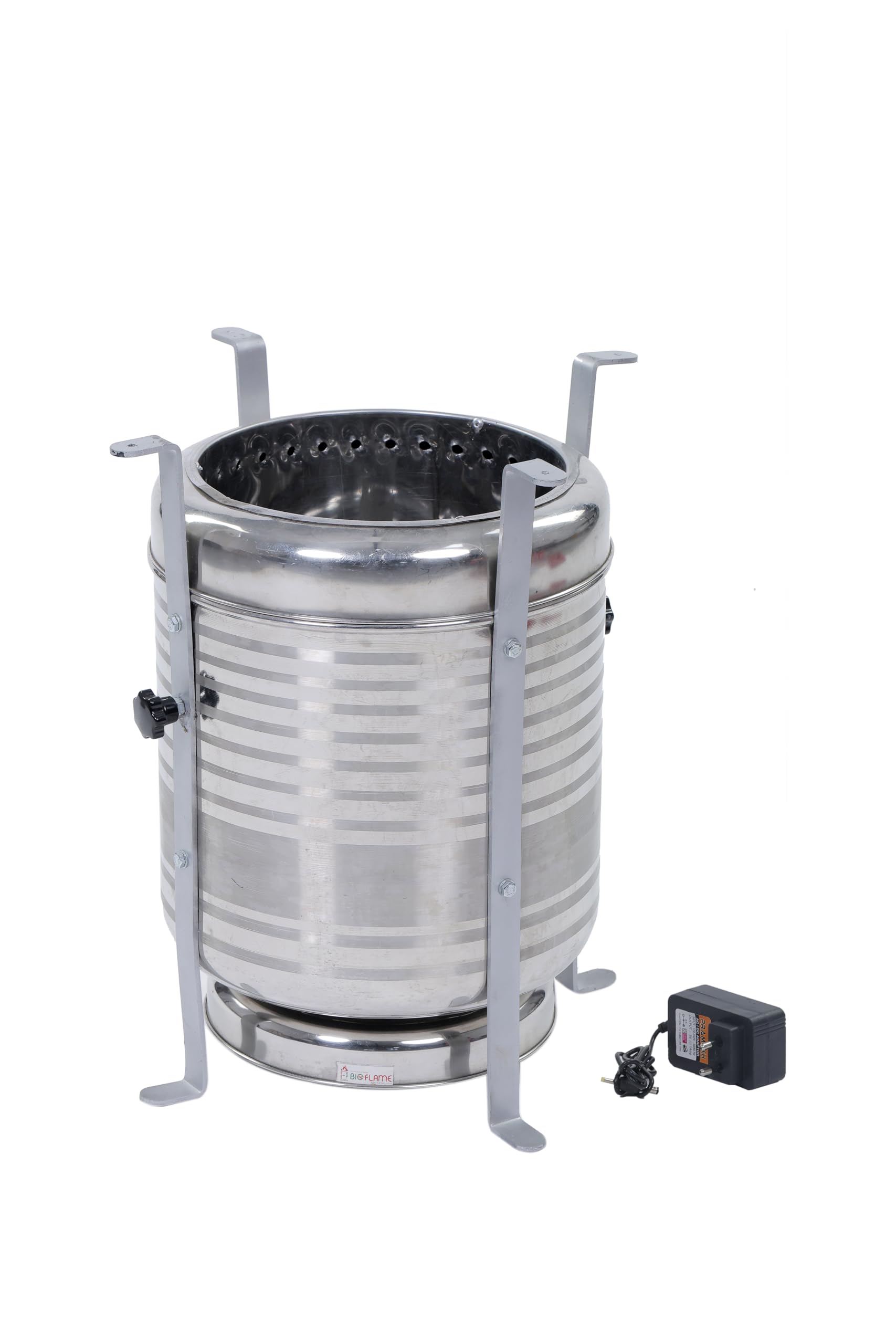 Biostove, Revolutionized Biomass Cooking Stove, Smokeless Stove/Chulha, Wood Or Paper Waste Burning Backpacking Stove for Outdoor Hiking Picnic BBQ (Gasification Chulha, Stainless Steel - XXL)