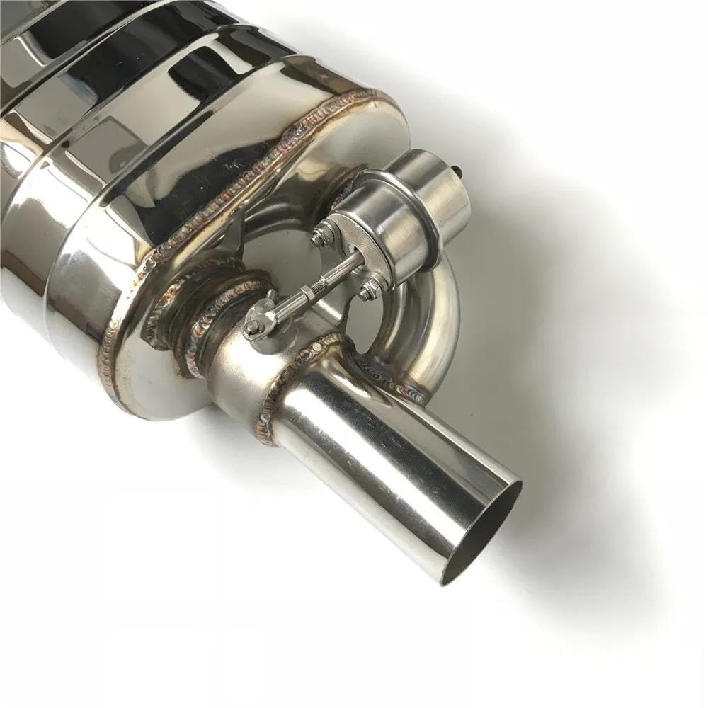 Terminales de Escape Tubo Escape con Válvula Bomba Vacío Silenciadores Variables Acero Inoxidable Universal 51Mm 63Mm Silenciador con Control Remoto Relieve Escape de Coche(76MM+Vacuum Pump)