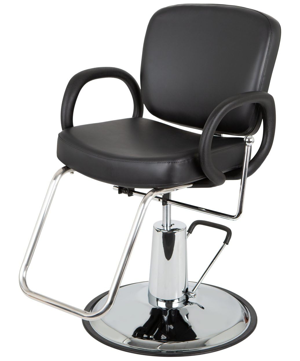 5446 Loop All Purpose Reclining Styling Chair for Professional Salons & Barbershops, Black Molded Urethane Arms & Wide Seat for Client Comfort, PIB-5446