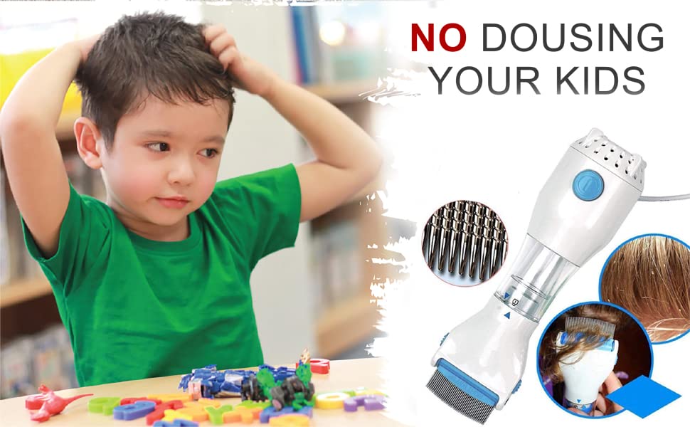 Image of Head lice comb-dandruff comb Lice comb egg Capture 2 Filter Trap Head Lice Electrical Comb Eggs Remover Vacuums Machine allergy and Chemical Free Head Lice Treatmen for Pets, Men, Women